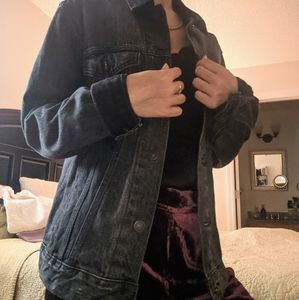 Faded Black Levi's Denim Oversized Jacket